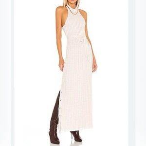 Michael Costello Calico Maxi Dress in Sand
